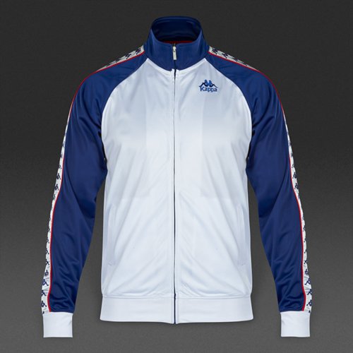 Kappa Brittania Track Jacket White/Blue for Men